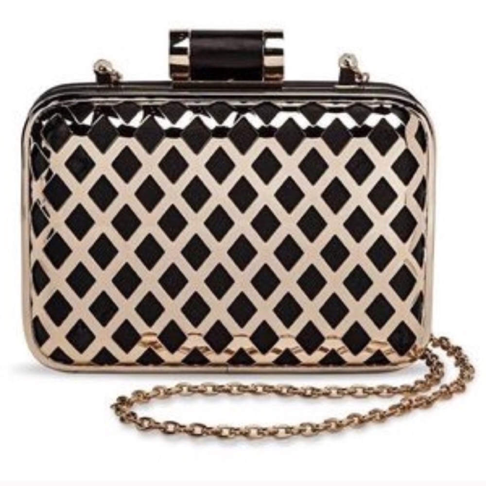 Elegant Black and Gold Clutch Bag